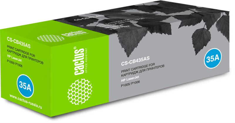 Картридж лазерный Cactus CS-CB435AS CB435A черный (1500стр.) для HP LJ P1005/P1006 Картридж лазерный Cactus CS-CB435AS CB435A черный (1500стр.) для HP LJ P1005/P1006
