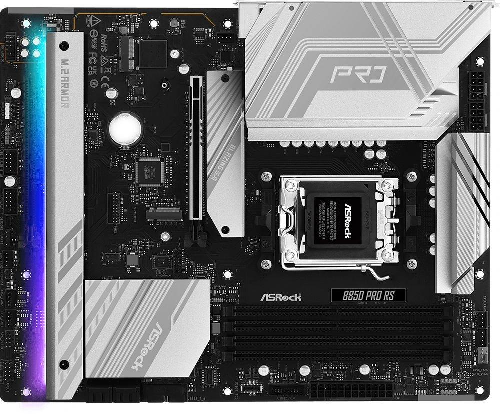 Материнская плата Asrock B850 PRO RS Socket AM5 AMD B850 4xDDR5 ATX AC`97 8ch(7.1) 2.5Gg RAID+HDMI Материнская плата Asrock B850 PRO RS Socket AM5 AMD B850 4xDDR5 ATX AC`97 8ch(7.1) 2.5Gg RAID+HDMI