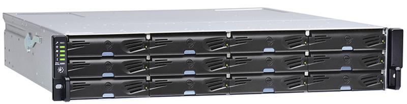 Система хранения данных(полка расширения) Infortrend 2U/12bay dual redundant controller expansion enclosure 4x 12Gb SAS ports, 2x(PSU+FAN module), 12xdrive trays, 2x 12G to 12 G SAS cables and 1xRackmount kit(JB 3012R) (Намокшая коробка)