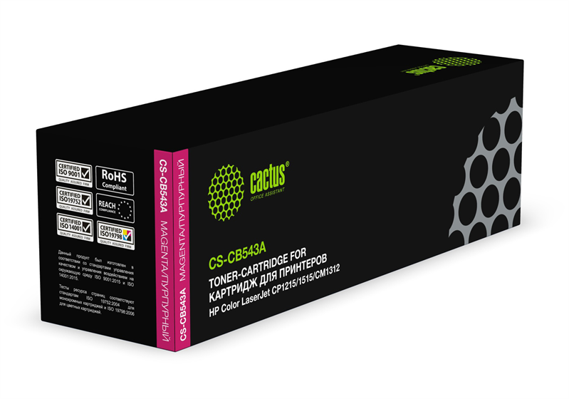 Картридж лазерный Cactus CS-CB543A CB543A пурпурный (1400стр.) для HP CLJ CP1215/1515/CM1312 Картридж лазерный Cactus CS-CB543A CB543A пурпурный (1400стр.) для HP CLJ CP1215/1515/CM1312