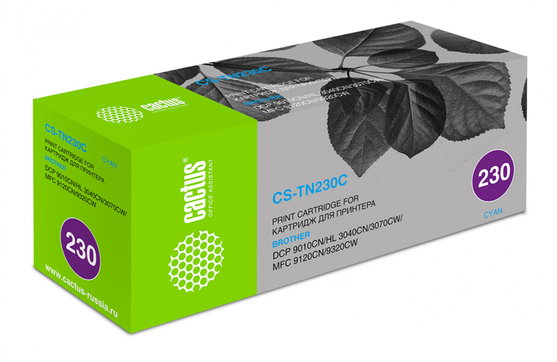 Картридж лазерный Cactus CS-TN230C TN-230C голубой (1400стр.) для Brother HL-3040/3070/DCP-9010/MFC-9120/9320 Картридж лазерный Cactus CS-TN230C TN-230C голубой (1400стр.) для Brother HL-3040/3070/DCP-9010/MFC-9120/9320