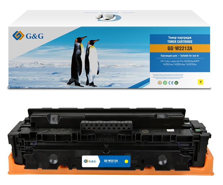 Картридж Cartridge G&G 207A для HP CLJ M255/M282/M283, with chip (1 250стр.), желтый (замена W2212A)