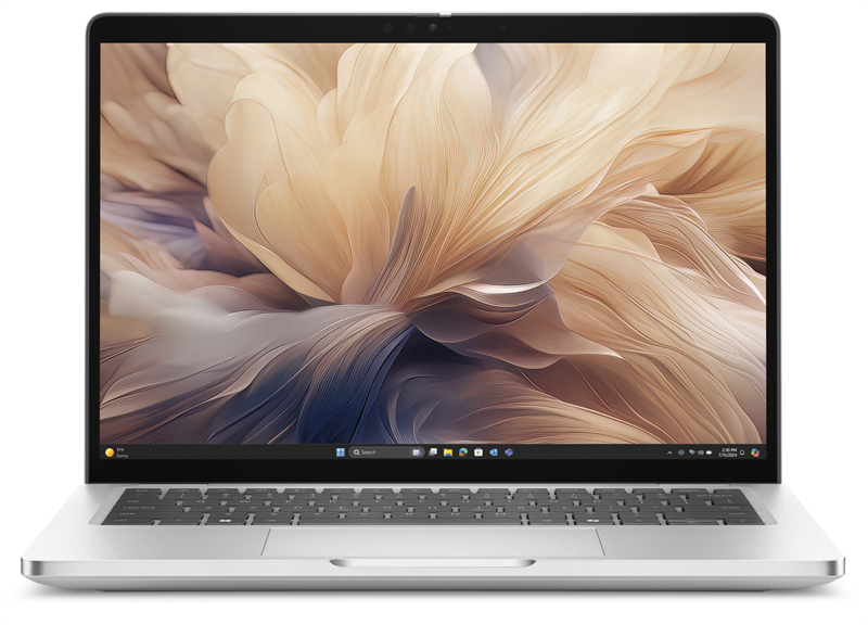Ноутбук Dell Pro 13 Plus Core Ultra 7 266V 13,3" FullHD+300nit AG,16GB LPDDR5,1TB SSD, Intel Arc graphics,3 cell,Backlit,FPR,Thunderbolt,Linux,1,23kg,2y,KB Eng/Rus,Aluminum/ Platinum Silver