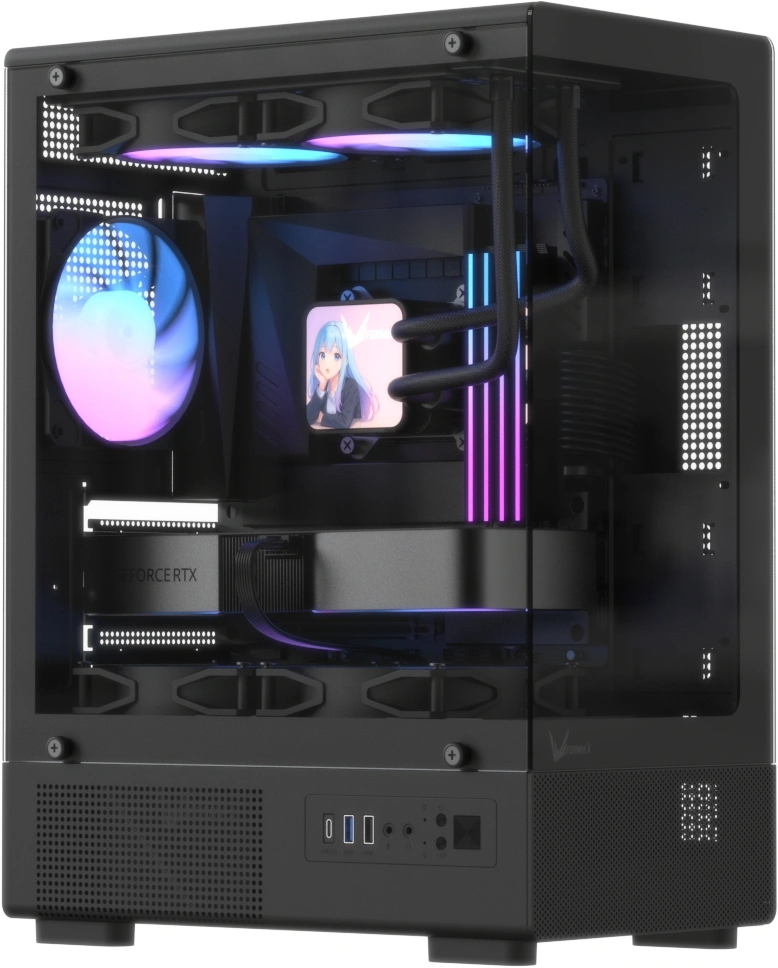 Корпус Formula Crystal Z1CM v2 черный без БП mATX 1xUSB2.0 1xUSB3.0 audio bott PSU Корпус Formula Crystal Z1CM v2 черный без БП mATX 1xUSB2.0 1xUSB3.0 audio bott PSU