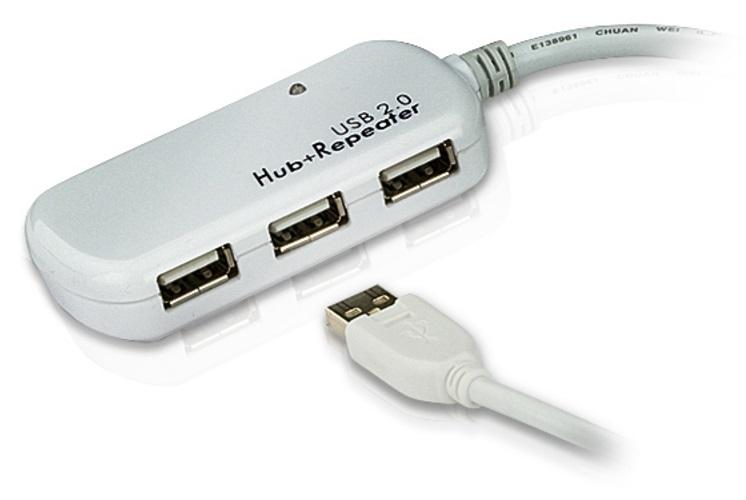 Концентратор, внешний ATEN USB 2.0  4-Port  Hub with Extension Cable 12m