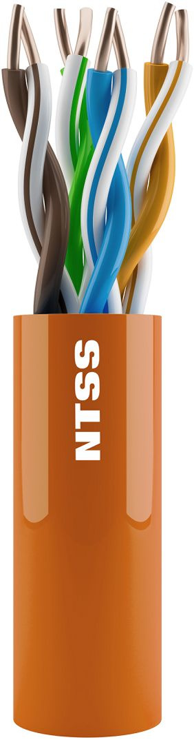 Кабель информационный NTSS NTSS-IN-UTP4-5E-LSZH-OR кат.5E UTP 4 пары 24AWG LSZH внутренний 305м оранжевый Кабель информационный NTSS NTSS-IN-UTP4-5E-LSZH-OR кат.5E UTP 4 пары 24AWG LSZH внутренний 305м оранжевый