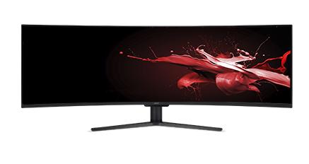 Монитор 49"    ACER  Nitro EI491CRPbmiiipx, VA, DisplayHDR 400, 3840x1080, DP Overclock:144Hz, HDMI:120Hz, 4ms, 178°/178°, 400nits, 3000:1, 2xHDMI + DP + Колонки  3Wx2