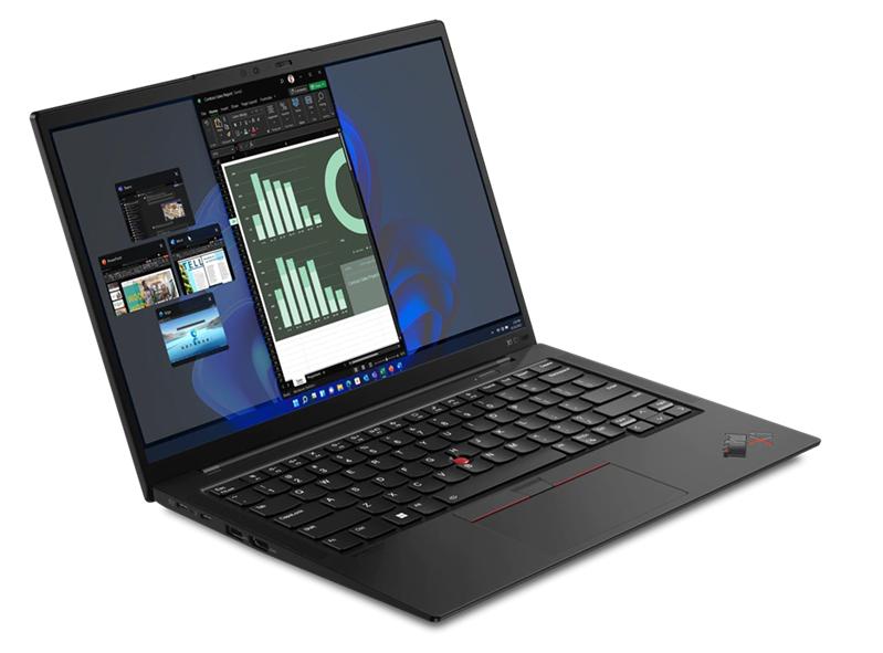 Ноутбук ThinkPad Ultrabook X1 Carbon Gen 10 14" 2.2K (2240x1400) IPS AG, i7-1260P, 16GB LPDDR5 5200, 512GB SSD M.2, Intel Iris Xe, WiFi, BT, LTE, FPR, TPM2, IR/FHD Cam, 57Wh, 65W USB-C,NoOS, 1Y, 1.12kg