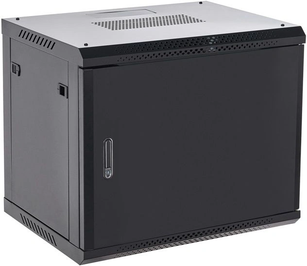 Шкаф коммутационный Rexant (04-0966-122) настенный 9U 600x600мм пер.дв.металл черный металл Шкаф коммутационный Rexant (04-0966-122) настенный 9U 600x600мм пер.дв.металл черный металл
