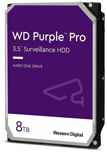 Жесткий диск Western Digital HDD SATA-III  8Тb Purple Pro WD8001PURA, 7200 rpm, 256MB buffer (DV&NVR + AI), 1 year