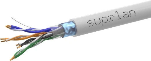Кабель сетевой информационный Suprlan Premium 01-1032-1 кат.5E FTP 4 пары 24AWG LSZH внутренний 305м серый Кабель сетевой информационный Suprlan Premium 01-1032-1 кат.5E FTP 4 пары 24AWG LSZH внутренний 305м серый