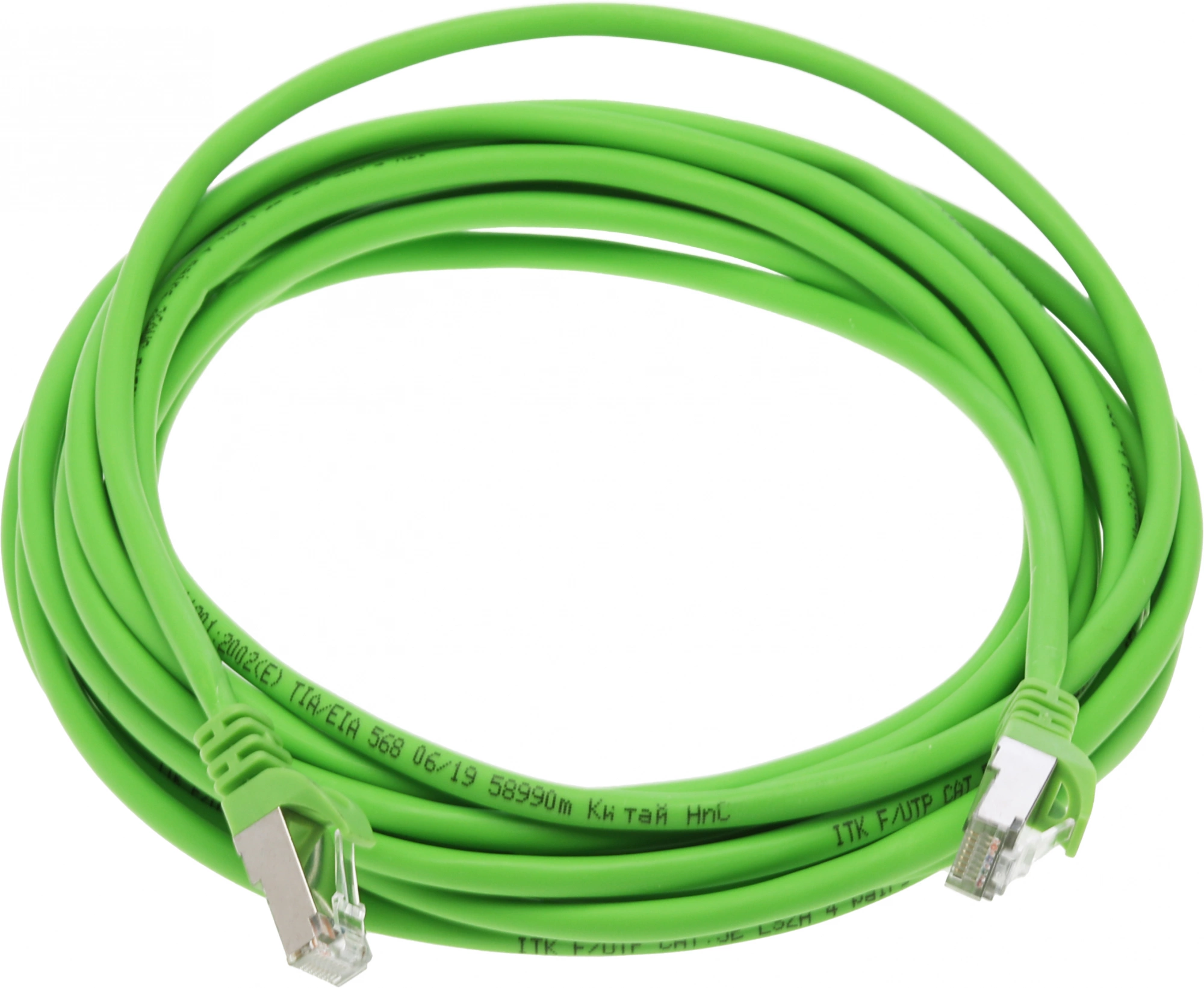 Патч-корд ITK PC02-C5EFL-5M FTP RJ-45 вил.-вилка RJ-45 кат.5E 5м зеленый LSZH (уп.:1шт) Патч-корд ITK PC02-C5EFL-5M FTP RJ-45 вил.-вилка RJ-45 кат.5E 5м зеленый LSZH (уп.:1шт)
