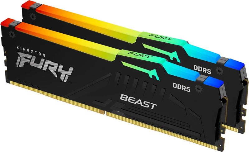 Оперативная память Kingston 32GB 6400MT/s DDR5 CL32 DIMM (Kit 2*16Gb) FURY Beast RGB EXPO Оперативная память Kingston 32GB 6400MT/s DDR5 CL32 DIMM (Kit 2*16Gb) FURY Beast RGB EXPO