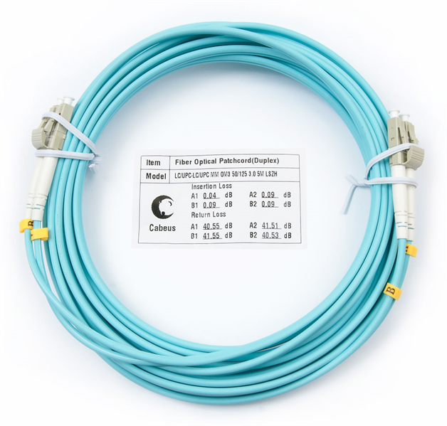 Шнур оптический duplex Cabeus FOP-50-LC-LC-7m Шнур оптический duplex LC-LC 50/125 mm OM3 7м LSZH