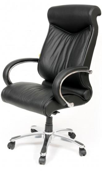  Офисное кресло Chairman 420 Россия WD кожа черная