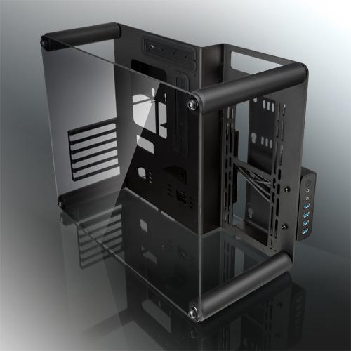 Корпус PAEAN M (Micro-ATX, Aluminum Open frame case; Aluminum 3.0mm + SGCC 1.0mm; 4.0mm Tempered Glass; USB3.0 *2 + USB2.0*2; 5 PCI slots)