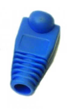  Защитные колпачки для кабеля 6,0мм cat.5, на соединение коннектора с кабелем, синий, 100 шт. в пачке