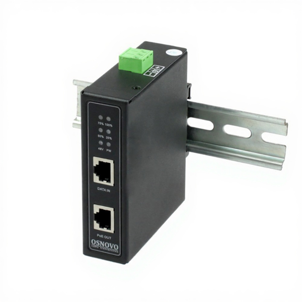 Промышленный PoE-инжектор OSNOVO Midspan-1/903X(Booster) Промышленный PoE-инжектор 10G Ethernet на 90W с бустером напряжения. Соответствует стандартам PoE IEEE 802.3af/at/bt. Автоматическое определение PoE устройств. Мощность