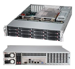 Шасси серверное Supermicro SuperChassis 2U 826BAC12-R1K23LPB/ HDD(12)LFF+opt.HDD(2)SFF/7xLP/2 x1200W/Backplane 12xSAS3/SATA3/NVMe4 Шасси серверное Supermicro SuperChassis 2U 826BAC12-R1K23LPB/ HDD(12)LFF+opt.HDD(2)SFF/7xLP/2 x1200W/Backplane 12xSAS3/SATA3/NVMe4