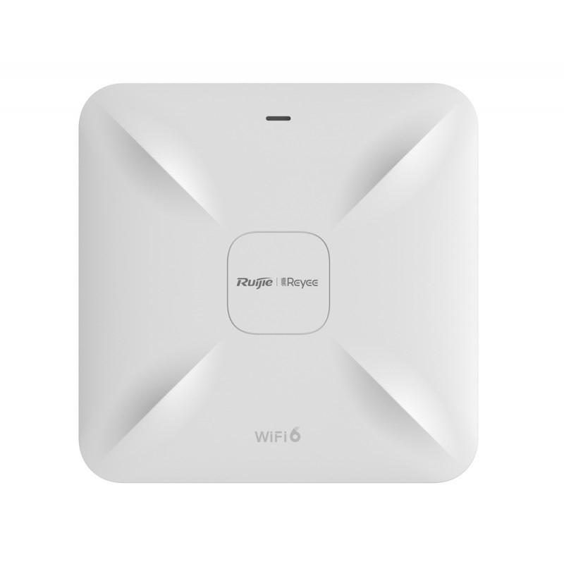 Точка доступа Reyee AX1800 Wi-Fi 6 dual-band Gigabit ceiling mount AP, dual Gigabit LAN uplink ports, built-in antennas, dual-band 2.4GHz/5GHz, 802.11ax, 802.11ac wave2/wave1, up to 1775Mbps access rate per AP; sup