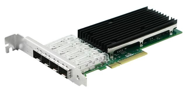  Сетевая карта PCIe 3.0 x8, 4 x 10G, разъем SFP+, Intel XL710 chipset