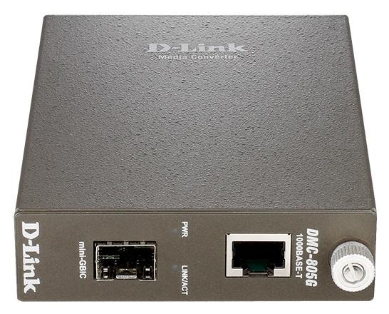 Конвертер D-Link DMC-805G/A11A, Media Converter with 1 1000Base-T port and 1 1000Base-X SFP port.Jumbo frame.