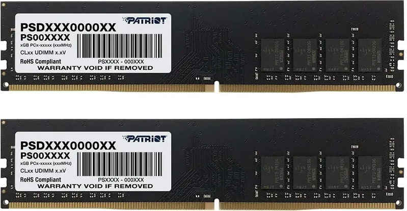 Оперативная память Patriot SL DDR4 DIMM 16GB 3200MHz CL22 KIT 2*8GB 22-22-22-52 1.2V Оперативная память Patriot SL DDR4 DIMM 16GB 3200MHz CL22 KIT 2*8GB 22-22-22-52 1.2V