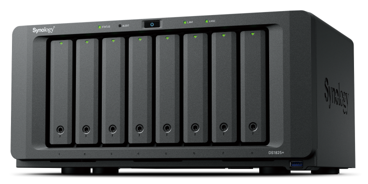 Система хранения данных Synology QC 2,2GhzCPU/8Gb(32)/RAID0,1,10,5,6/8HP HDD SATA(3.5', 2.5')upto18 HDD (2xDX525)+2xM.2 slot/3xUSB3.2/2x2.5GbE(+1Expslot)/iSCSI/1xPS/1YW repl DS1821+ Система хранения данных Synology QC 2,2GhzCPU/8Gb(32)/RAID0,1,10,5,6/8HP HDD SATA(3.5', 2.5')upto18 HDD (2xDX525)+2xM.2 slot/3xUSB3.2/2x2.5GbE(+1Expslot)/iSCSI/1xPS/1YW repl DS1821+