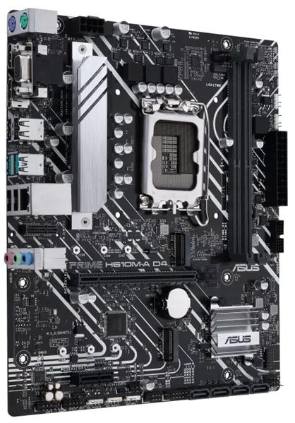 Материнская плата ASUS PRIME H610M-A D4-CSM, LGA1700, H610, 2*DDR4, D-Sub + DP + HDMI, SATA3, Audio, Gb LAN, USB 3.2*4, USB 2.0*6, COM*1 header (w/o cable), mATX ; 90MB19P0-M0EAYC, 3 year