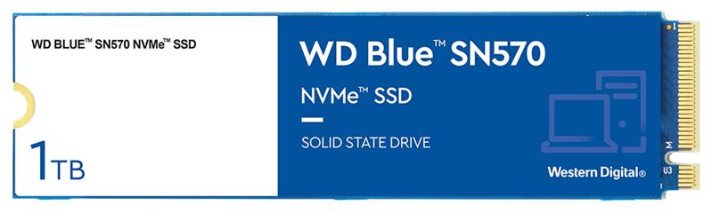 Твердотельный накопитель Western Digital SSD BLUE SN570 NVMe 1Tb M.2 2280 WDS100T3B0C, 1 year