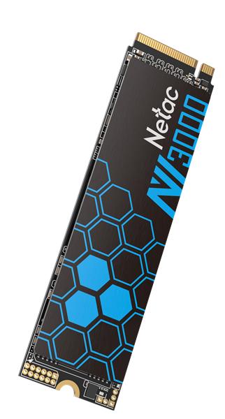 Ssd накопитель Netac SSD NV3000 1TB PCIe 3 x4 M.2 2280 NVMe 3D NAND, R/W up to 3100/2100MB/s, TBW 600TB, with heat sink, 5y wty