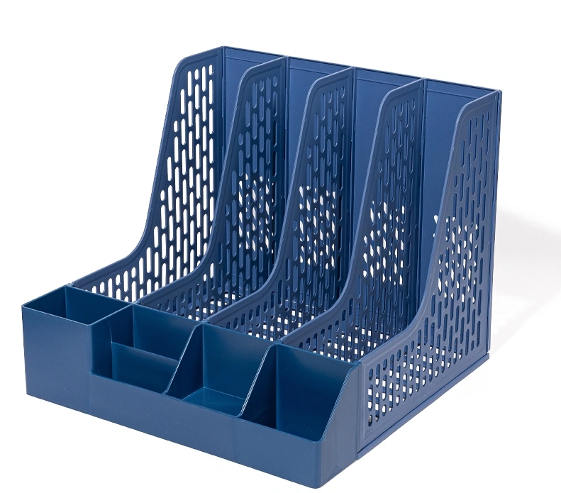 Лоток вертикальный Deli E9849 BLUE 4отд. сборный для бумаг 325x320x275мм синий пластик пластиковый пакет Лоток вертикальный Deli E9849 BLUE 4отд. сборный для бумаг 325x320x275мм синий пластик пластиковый пакет