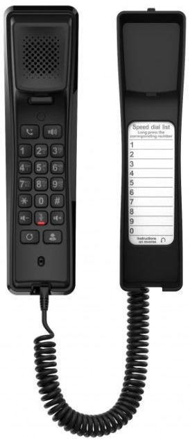  Fanvil гостиничный телефон Fanvil H2 : 1 линия SIP, 1 кл. быстр. набора, PoE, возможность настен-го монтажа,без б/п