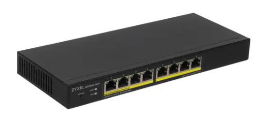  Smart L2 коммутатор PoE+ Zyxel GS1900-8HP, 8xGE PoE+, настольный, бесшумный, бюджет PoE 70 Вт