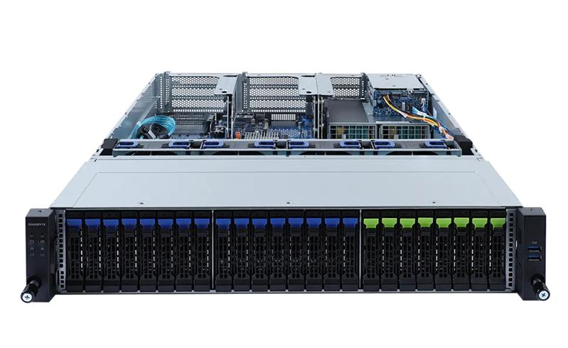 Серверная платформа Gigabyte Server Platform R282-N81 2U CPU(2)3rd Gen Xeon/DIMM(32)/16x2,5''SATA/SAS/8x2,5''SATA/SAS/NVMe/2x2.5"SATA/SAS rear/2x1GbE/6xFHHL,2xLP/2x1600W/Rails  6NR282N81MR