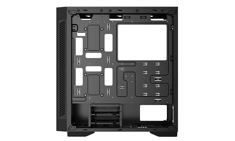 Корпус Deepcool MATREXX 55 V3 ADD-RGB 3F без БП, большое боковое окно, 3xRGB LED 120мм вентилятора спереди, RGB LED спереди, черный, ATX