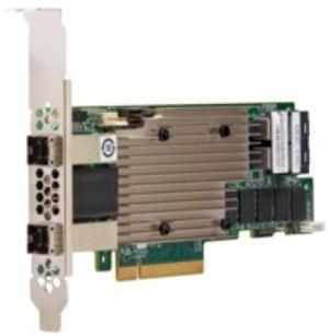 Плата контроллера Broadcom/LSI 9480-8i8e (05-50031-00) (PCI-E 3.1 x8, LP) Tri-Mode SAS/SATA/PCIe(NVMe) 12G, RAID 0,1,5,6,10,50,60, 16port (2*intSFF8643 + 2*extSFF8644), 4GB onboard, каб.отдельно, 1 year