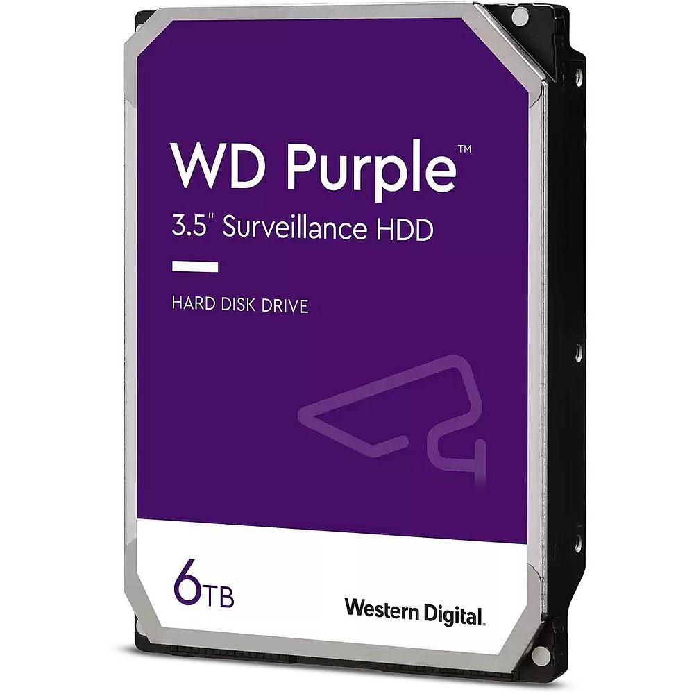 Жесткий диск Western Digital HDD SATA  6Tb Purple WD64PURZ, IntelliPower, 256MB buffer (DV-Digital Video), 1 year