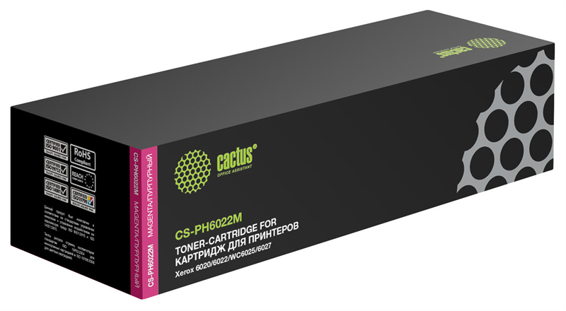 Картридж лазерный Cactus CS-PH6022M 106R02761 пурпурный (1000стр.) для Xerox Phaser 6020/6022/WC6025/6027 Картридж лазерный Cactus CS-PH6022M 106R02761 пурпурный (1000стр.) для Xerox Phaser 6020/6022/WC6025/6027