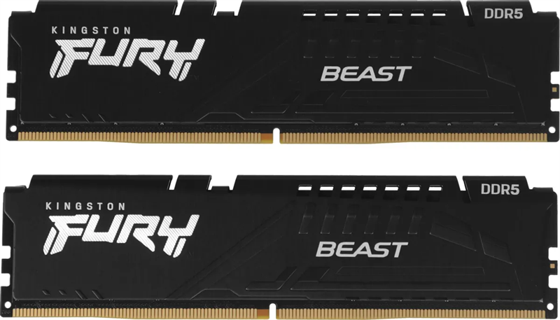 Оперативная память Kingston 64GB 6000MT/s DDR5 CL30 DIMM (Kit 2*32Gb) FURY Beast Black EXPO