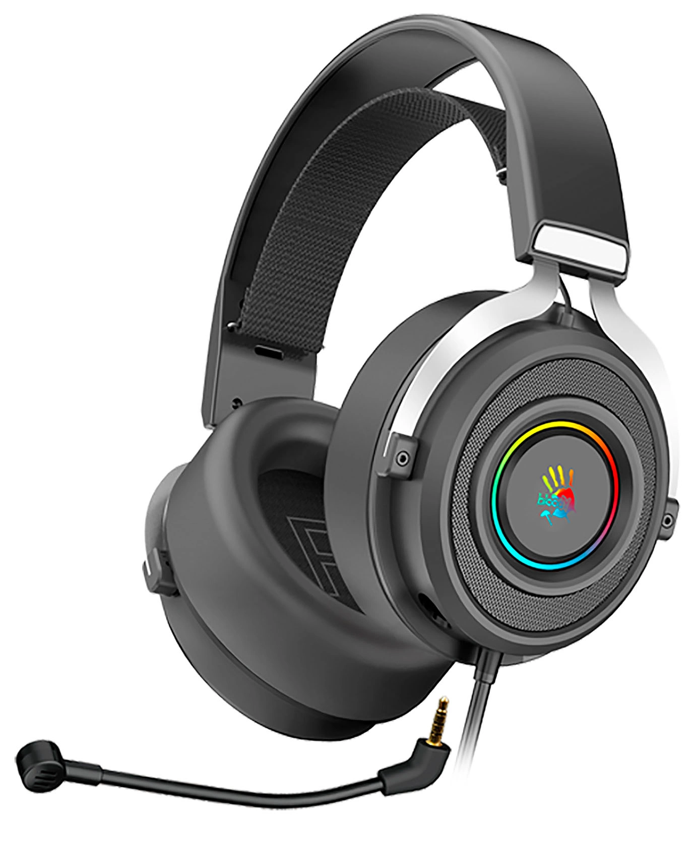 Наушники с микрофоном A4Tech Bloody G535 черный/серебристый 2м мониторные USB оголовье (G535 (BLACK+SILVER) USB) Наушники с микрофоном A4Tech Bloody G535 черный/серебристый 2м мониторные USB оголовье (G535 (BLACK+SILVER) USB)