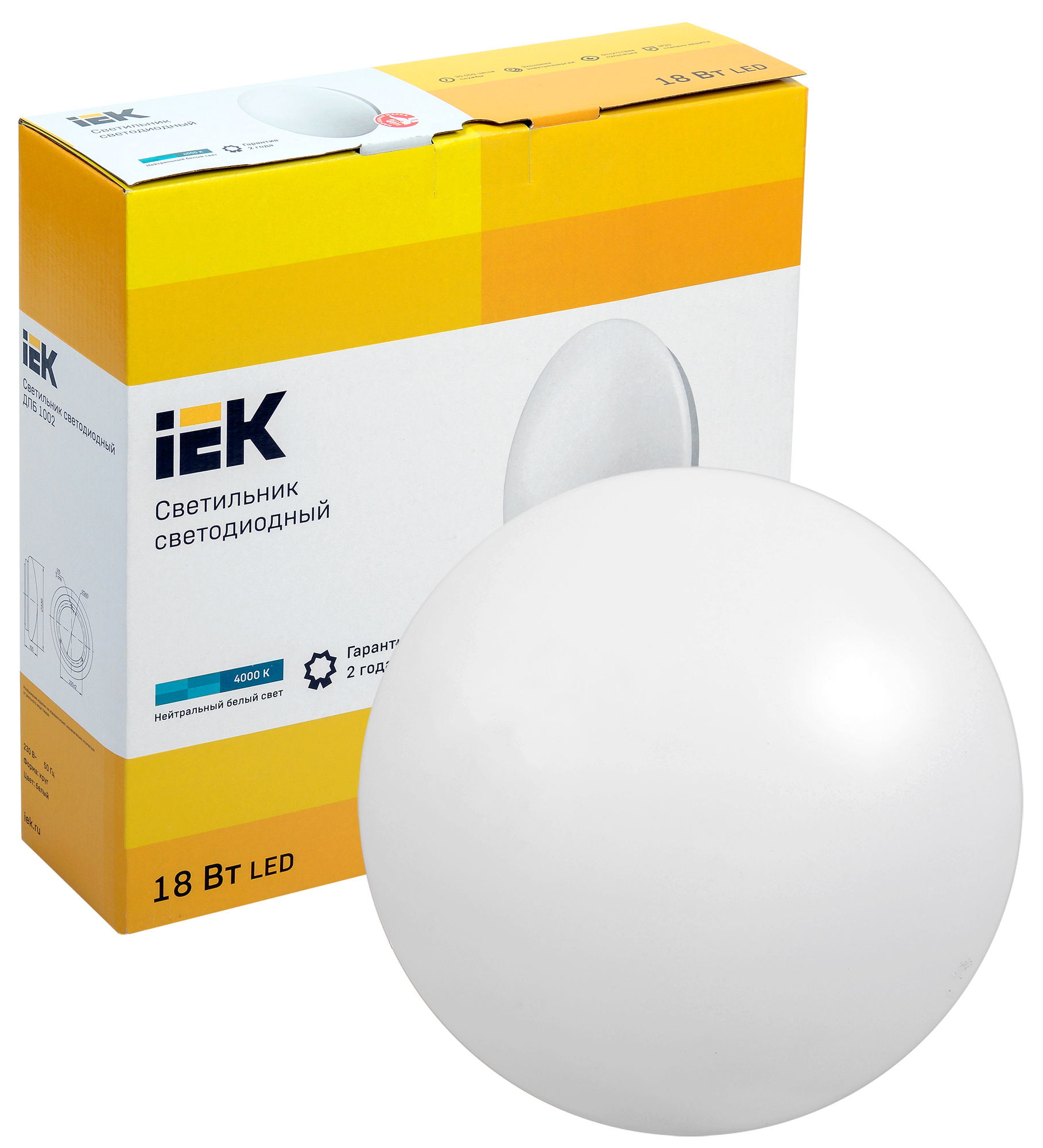 Светильник IEK ДПБ1002 18Вт 4000K белый (LDPB0-1002-18-4000-K01) Светильник IEK ДПБ1002 18Вт 4000K белый (LDPB0-1002-18-4000-K01)