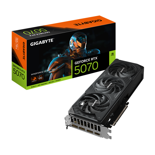 Видеокарта GIGABYTE RTX5070 WINDFORCE OC SFF 12G//RTX5070, HDMI*1, DP*3, 13G,D7 Видеокарта GIGABYTE RTX5070 WINDFORCE OC SFF 12G//RTX5070, HDMI*1, DP*3, 13G,D7