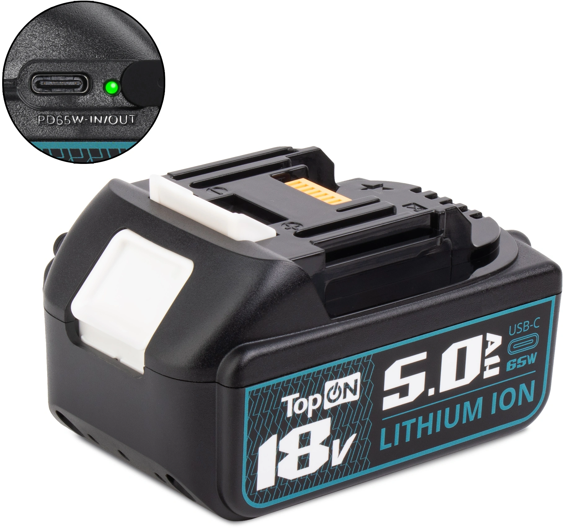 Батарея аккумуляторная TopON TOP-MAK-18 18В 5Ач Li-Ion (103786)