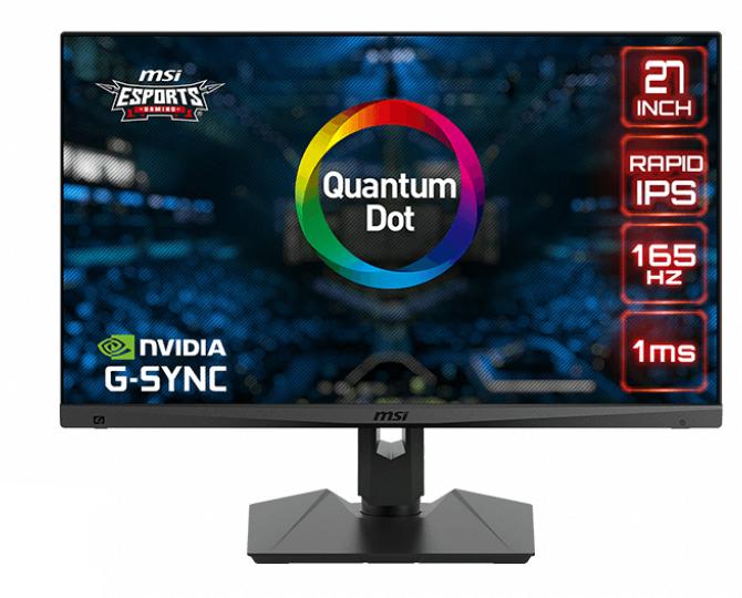 Монитор MSI Optix MAG274QRF QD 27" 16:9 WQHD(2560x1440)IPS, 1ms, 1000:1, 100M:1, 300nit, 178/178, 2xHDMI 2.0b, DP 1.2a, USB-C, 2xUSB 2.0 Type-A, 1xUSB 2.0 Type-B, Tilt, Swivel, Height,Pivot,VESA,165Hz,1y w-ty