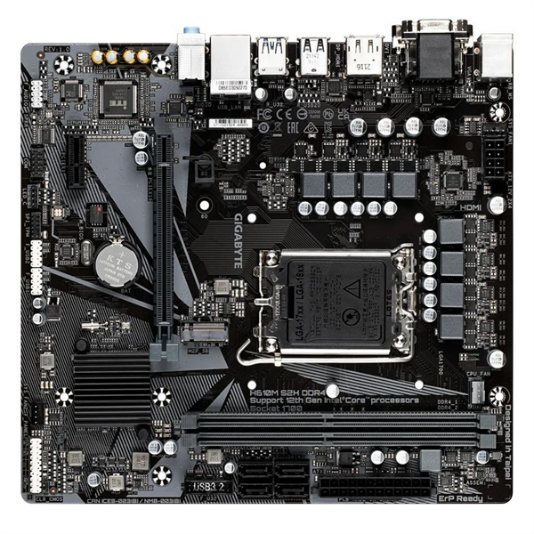 Материнская плата GIGABYTE H610M S2H V3 DDR4, LGA1700, H610, 2*DDR4, 4*SATA, 1*M.2, 2*USB 3.2, 4*USB 2.0, 1*PCIx16, 1*PCIx1, D-Sub+HDMI+2*DP, mATX Материнская плата GIGABYTE H610M S2H V3 DDR4, LGA1700, H610, 2*DDR4, 4*SATA, 1*M.2, 2*USB 3.2, 4*USB 2.0, 1*PCIx16, 1*PCIx1, D-Sub+HDMI+2*DP, mATX