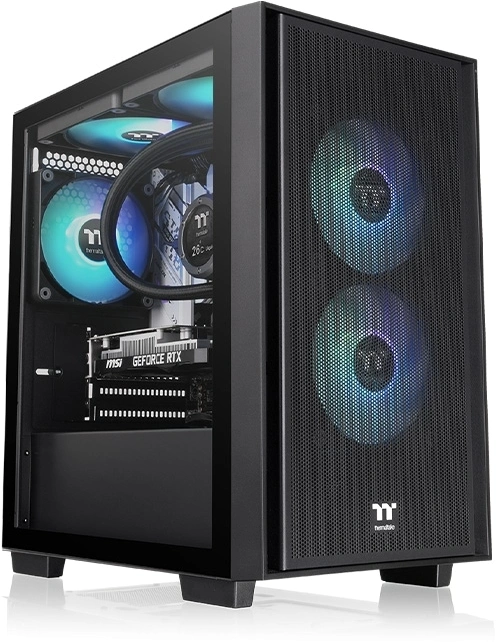 Корпус Thermaltake Versa H16 TG ARGB черный без БП mATX 4x120mm 2x140mm 1xUSB2.0 2xUSB3.0 audio bott PSU Корпус Thermaltake Versa H16 TG ARGB черный без БП mATX 4x120mm 2x140mm 1xUSB2.0 2xUSB3.0 audio bott PSU
