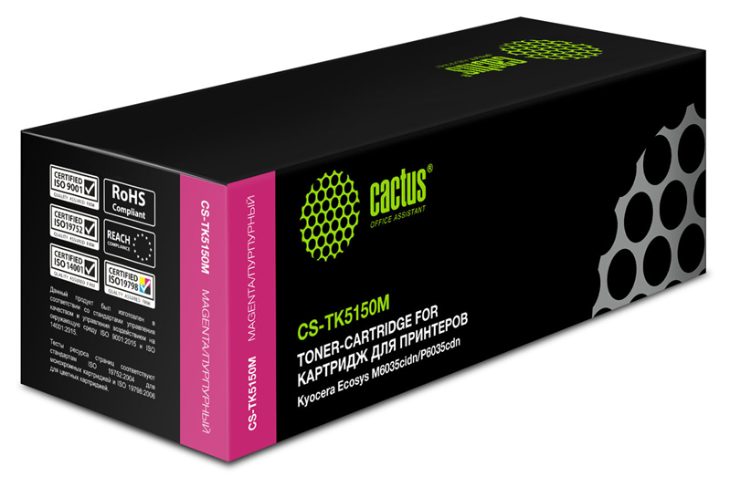 Картридж лазерный Cactus CS-TK5150M TK-5150M пурпурный (10000стр.) для Kyocera Ecosys M6035cidn/P6035cdn Картридж лазерный Cactus CS-TK5150M TK-5150M пурпурный (10000стр.) для Kyocera Ecosys M6035cidn/P6035cdn