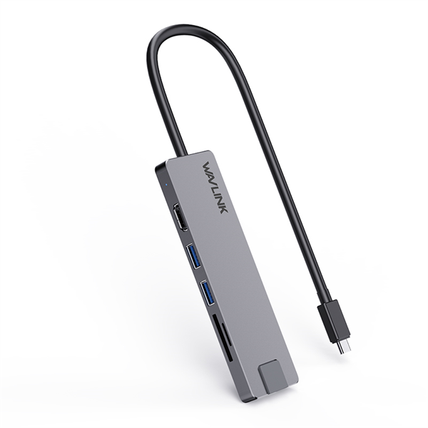док-станция Docking Station WAVLINK USB-C Travel Mini/100W PowerDelivery/ 2xUSB3.0/1xHDMI 4K 60HZ/1xGigabit LAN/SD/Micro SD Card Reader