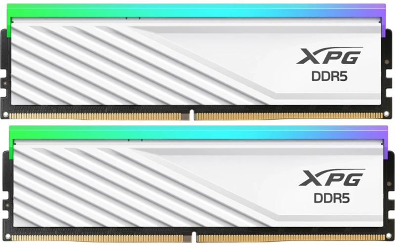 Оперативная память ADATA LANCER BLADE RGB DDR5 DIMM 32GB 6000MHz 2*16GB 48-48-48 1.25V WHITE DUAL TRAY Оперативная память ADATA LANCER BLADE RGB DDR5 DIMM 32GB 6000MHz 2*16GB 48-48-48 1.25V WHITE DUAL TRAY